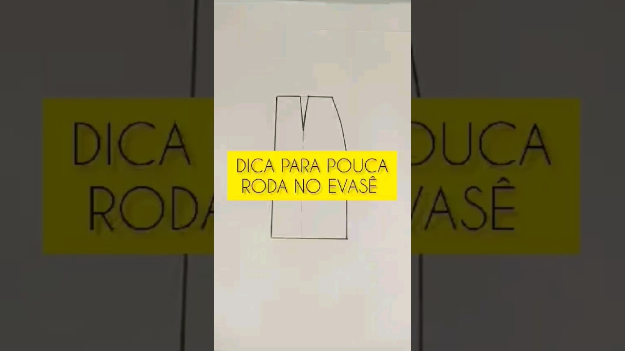Modelagem de saia evas&ecirc; - pouca roda! #saiaevase#modelagem #costura #
