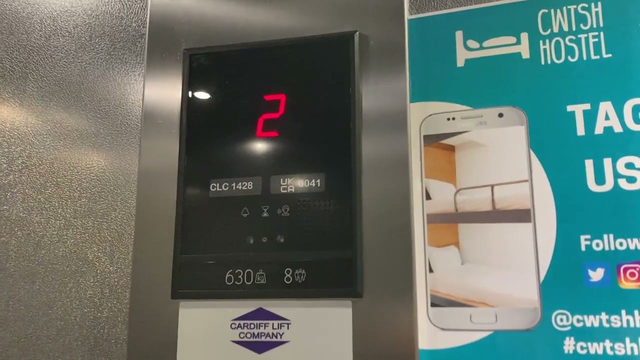 Welsh Announcements! 2021 Orona [Ins. Cardiff Lift Co.] | Cwtsh Hostel [Castle Street, Swansea]