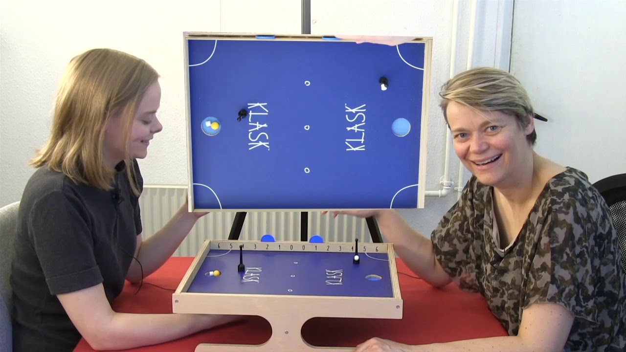 Klask, Spilgennemgang: Line vs Helle (In Danish, familiespil)