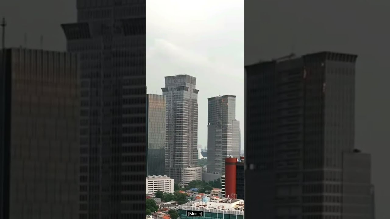 Indonesia Jakarta city beautiful drone view skyscraper building.. 2026