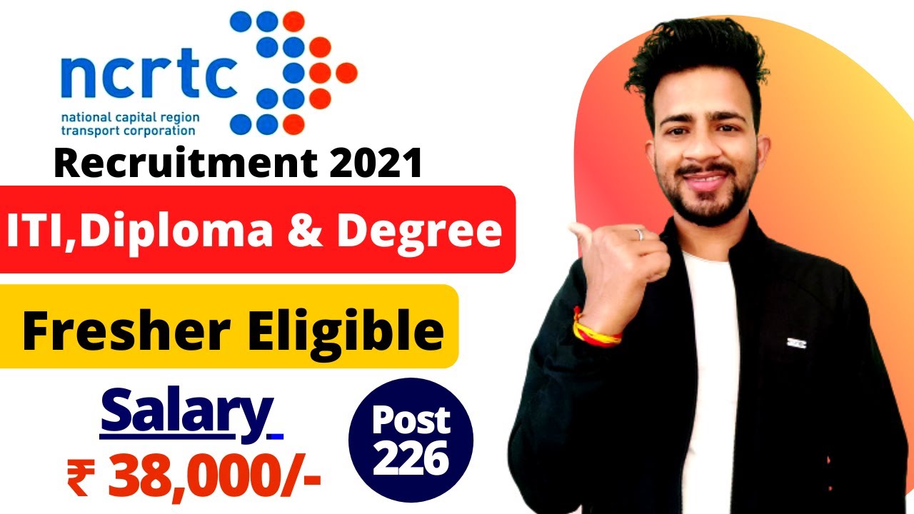 NCRTC Recruitment 2021 | Freshers Eligible | Salary ₹ 38,000/- | NCRTC Technician Vacancy 2021