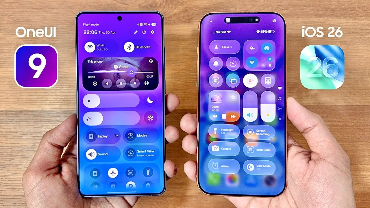 Сравнение Samsung One UI 9.0 и iOS 26