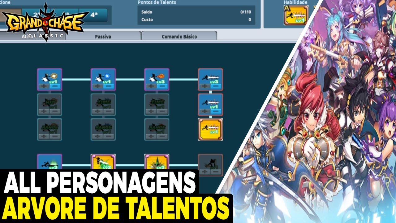 NOVA ARVORE DE TALENTO(ST BUILD) DOS PERSONAGENS DO GRAND CHASE CLASSIC