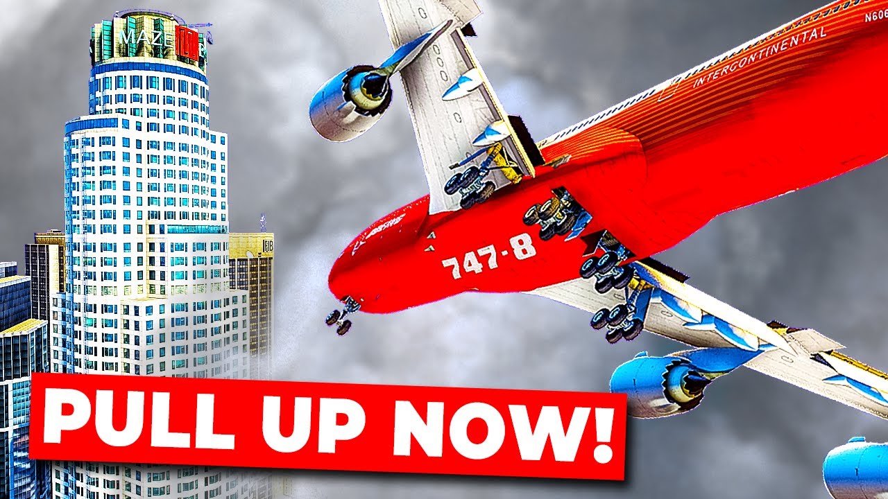 In GTA 5.. 747 CRASH in FOG destroys CITY!