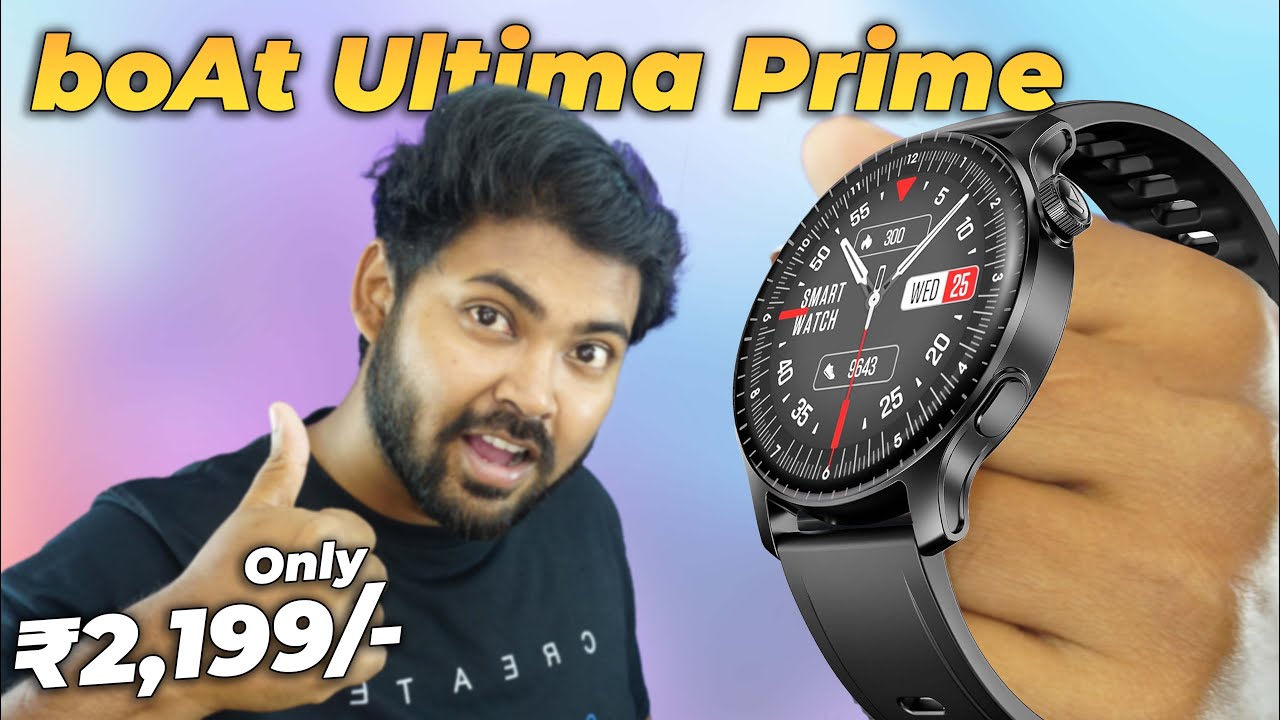boAt Ultima Prime smartwatch | 1.43&rdquo; AMOLED Display | Functional Crown