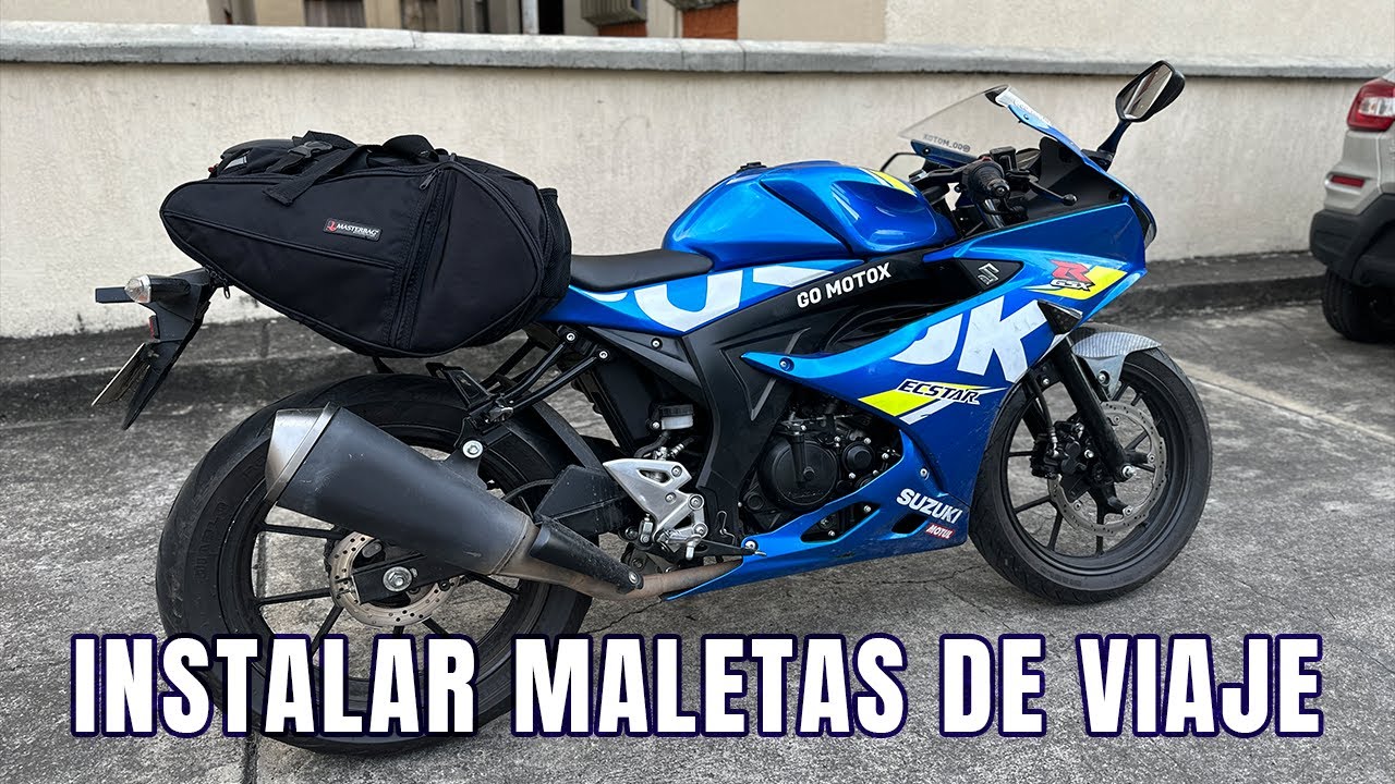 ¿Cómo viajar en #GSX-R150? Instalando Alforjas o maletas de viaje