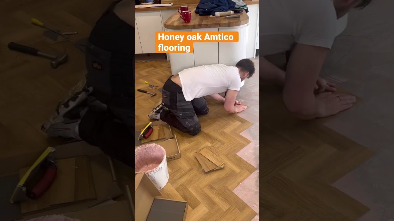 AMTICO FLOORING herringbone pattern #flooringexperts #diy #tips #doityourself