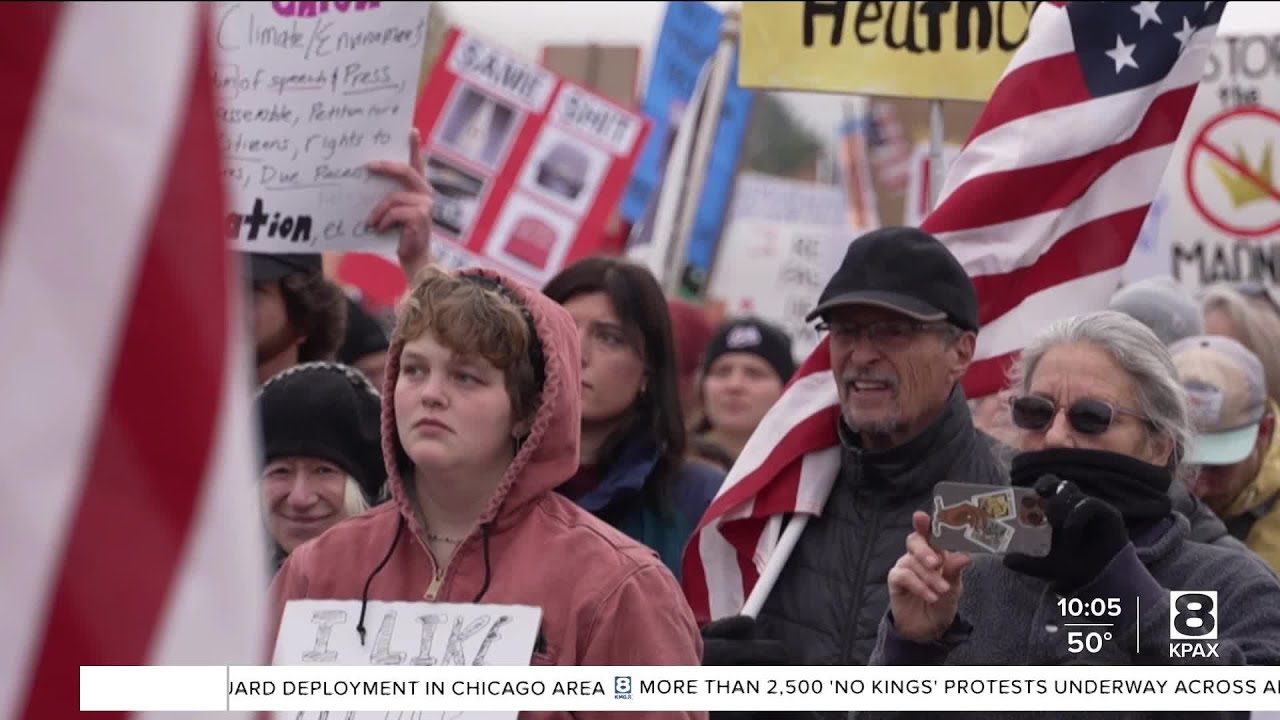 Thousands gather in Missoula for No Kings rally