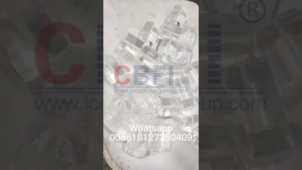 CBFI 10 tons Solid Tube Ice Machine is testing, solid with flat cut.
