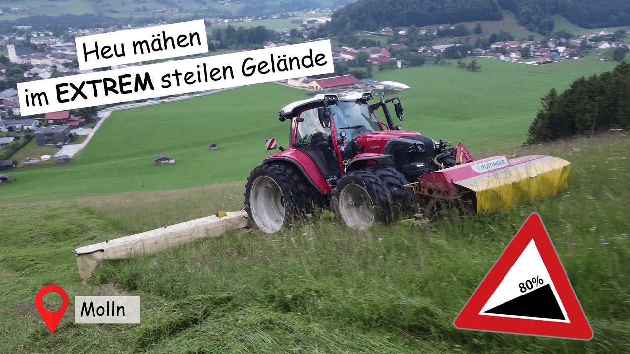 Heu mähen im EXTREM steilen Gelände | Lintrac 110 | Brielmair