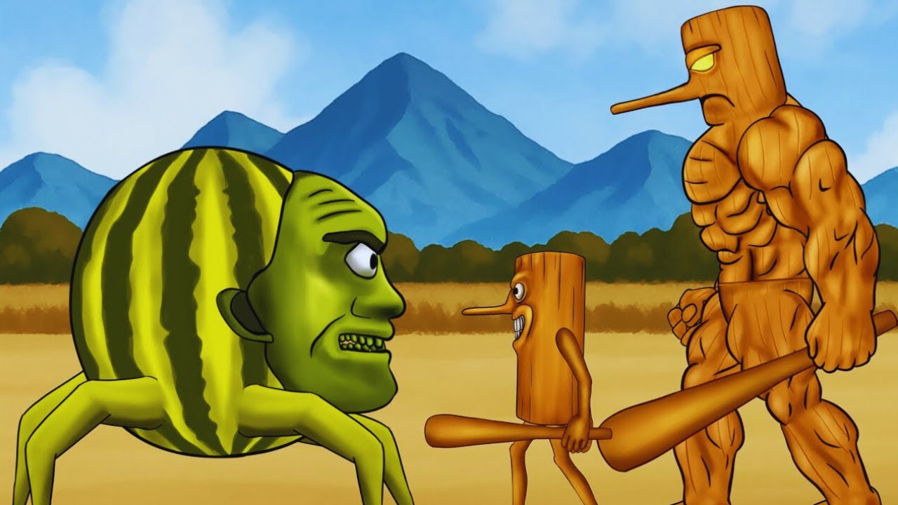 TUNG TUNG TUNG SAHUR VS LIN GANG MELON  Brainot Animation