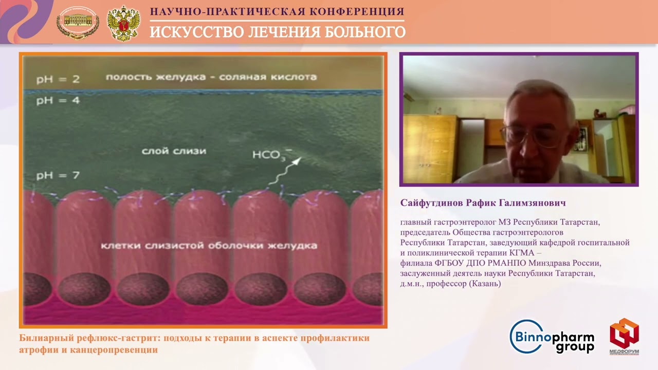 Сайфутдинов Р.Г. Билиарный рефлюкс-гастрит: подходы к терапии в аспекте профилактики