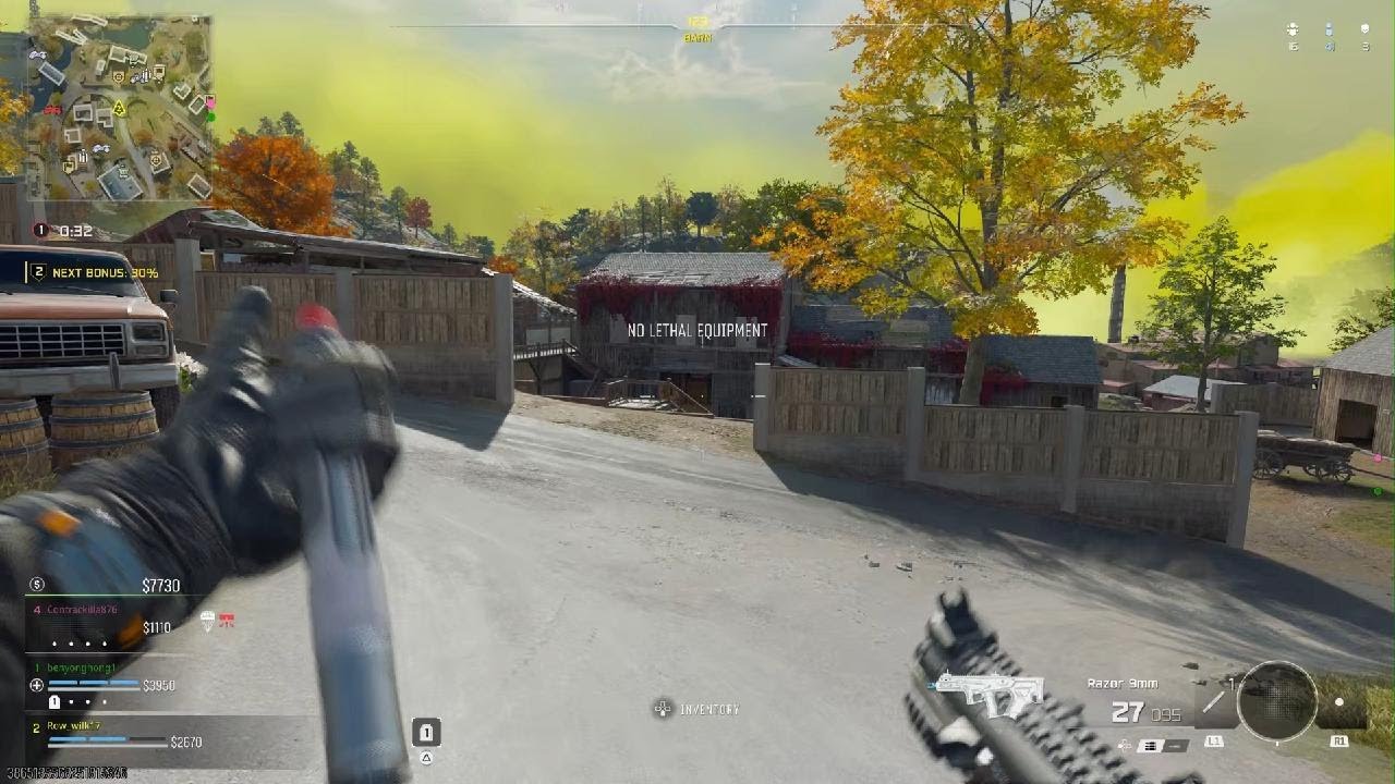 Playing cod warzone