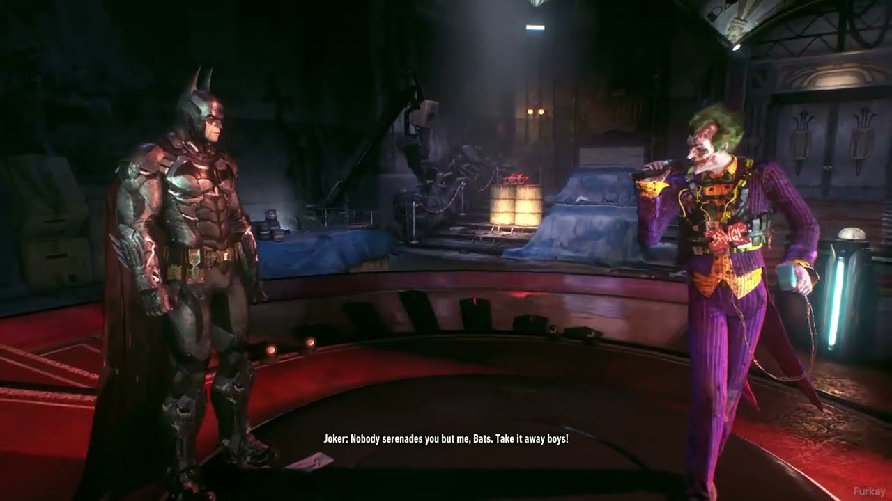 Batman: Arkham Knight - Joker Singing On Stage Scene