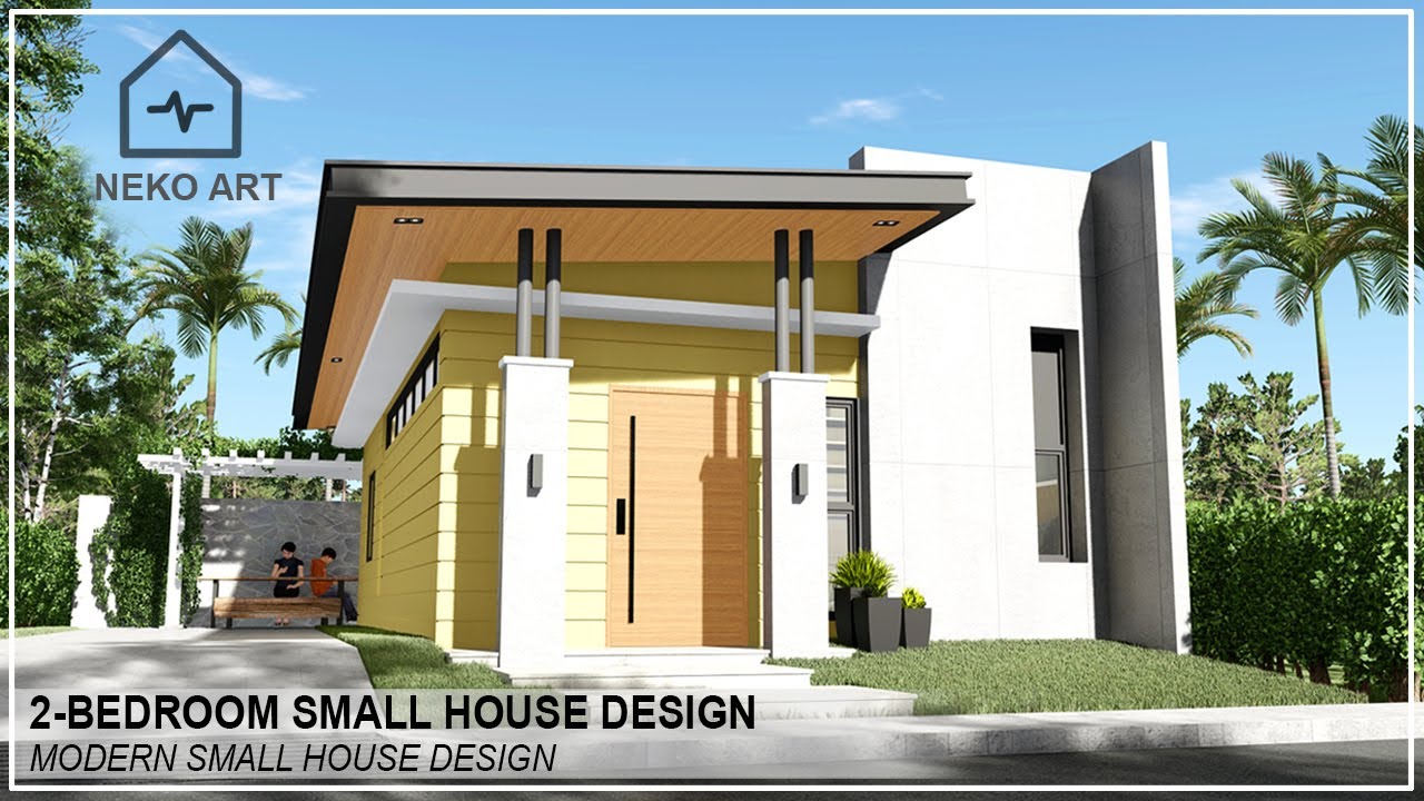 Ep-21 | 2 BEDROOM SMALL MODERN BUNGALOW HOUSE DESIGN - House Design under 1 Million | NEKO ART