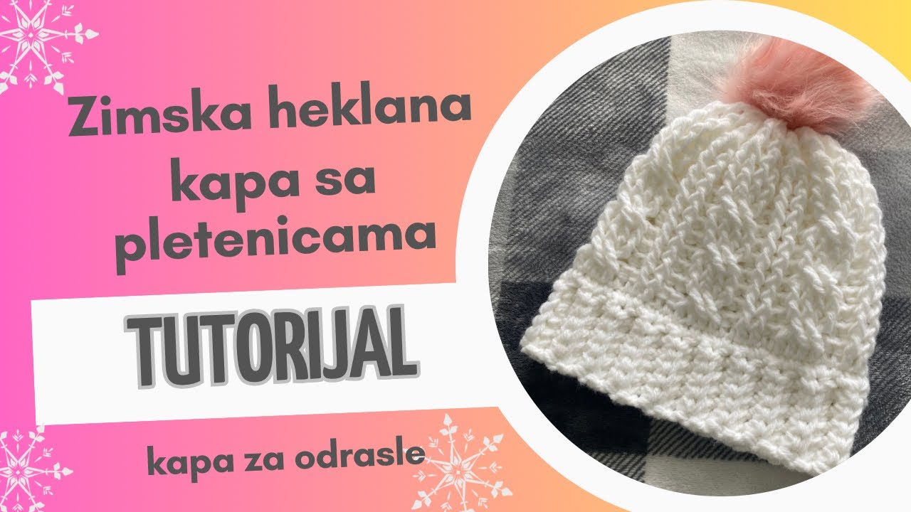 Heklana kapa sa pletenicama, kapa za odrasle, Zimska heklana kapa