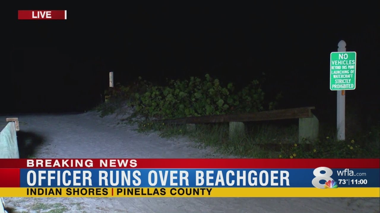 Indian Shores police officer drives over man on Indian Shores beach