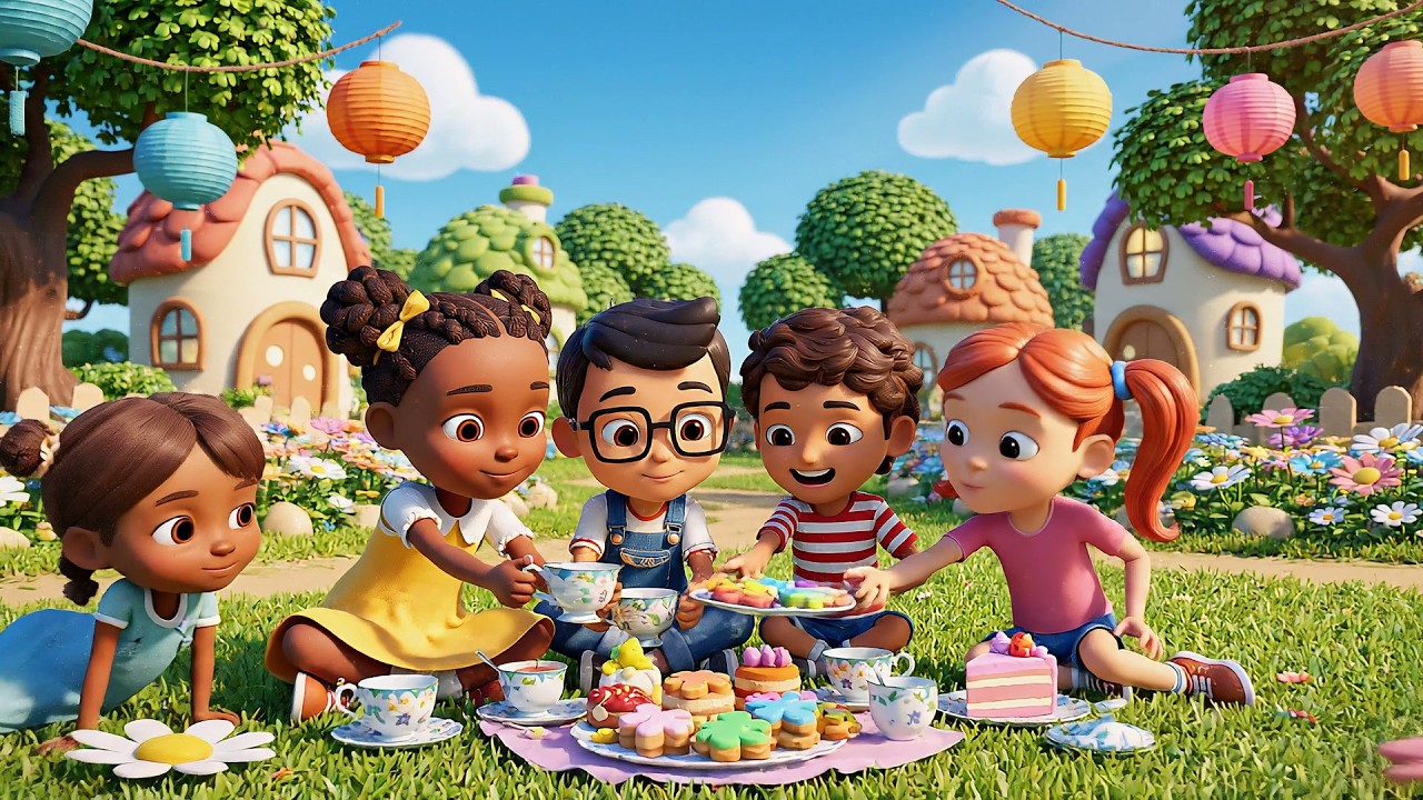 Little Miss Muffet Spider Friendly Tea Party | Kind Animal Songs & Nursery Rhymes