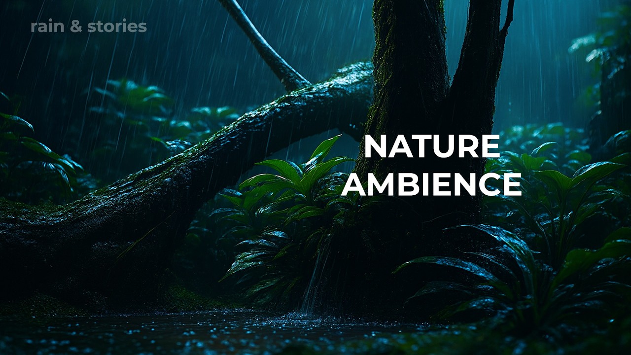 Night routine meditation with soothing rain and peaceful sleep music