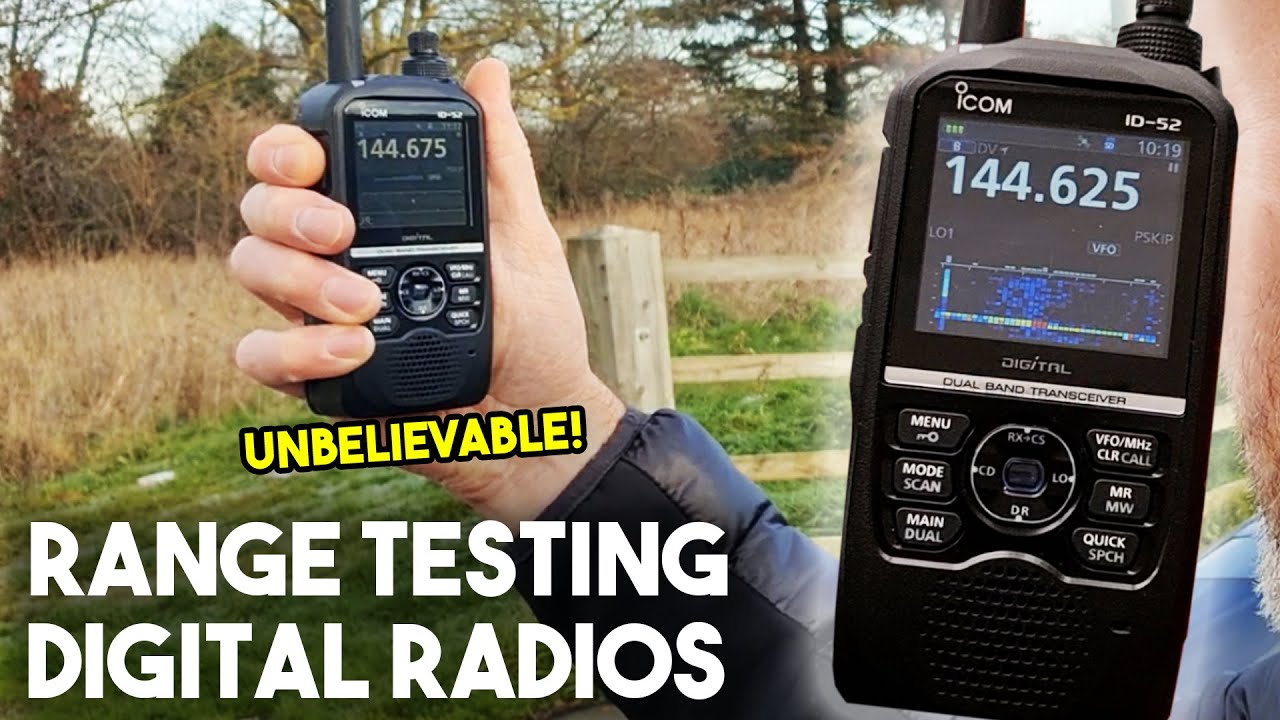 ТЕСТИРОВАНИЕ ДИАПАЗОНА ДЕЙСТВИЯ РУЧНОЙ ЛЮБИТЕЛЬСКОЙ РАДИОСТАНЦИИ ICOM ID-52!!!