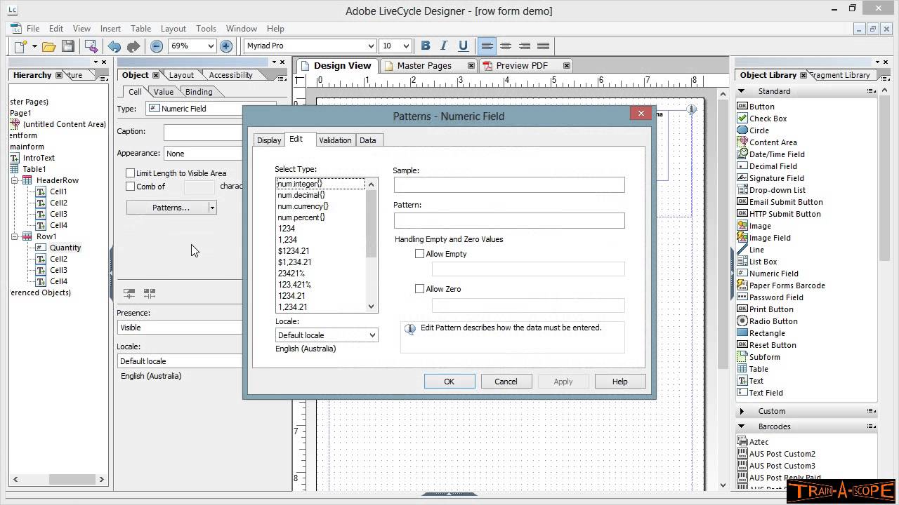 Give me 27 minutes to learn repeating Rows in LiveCycle Designer using the Action Builder
