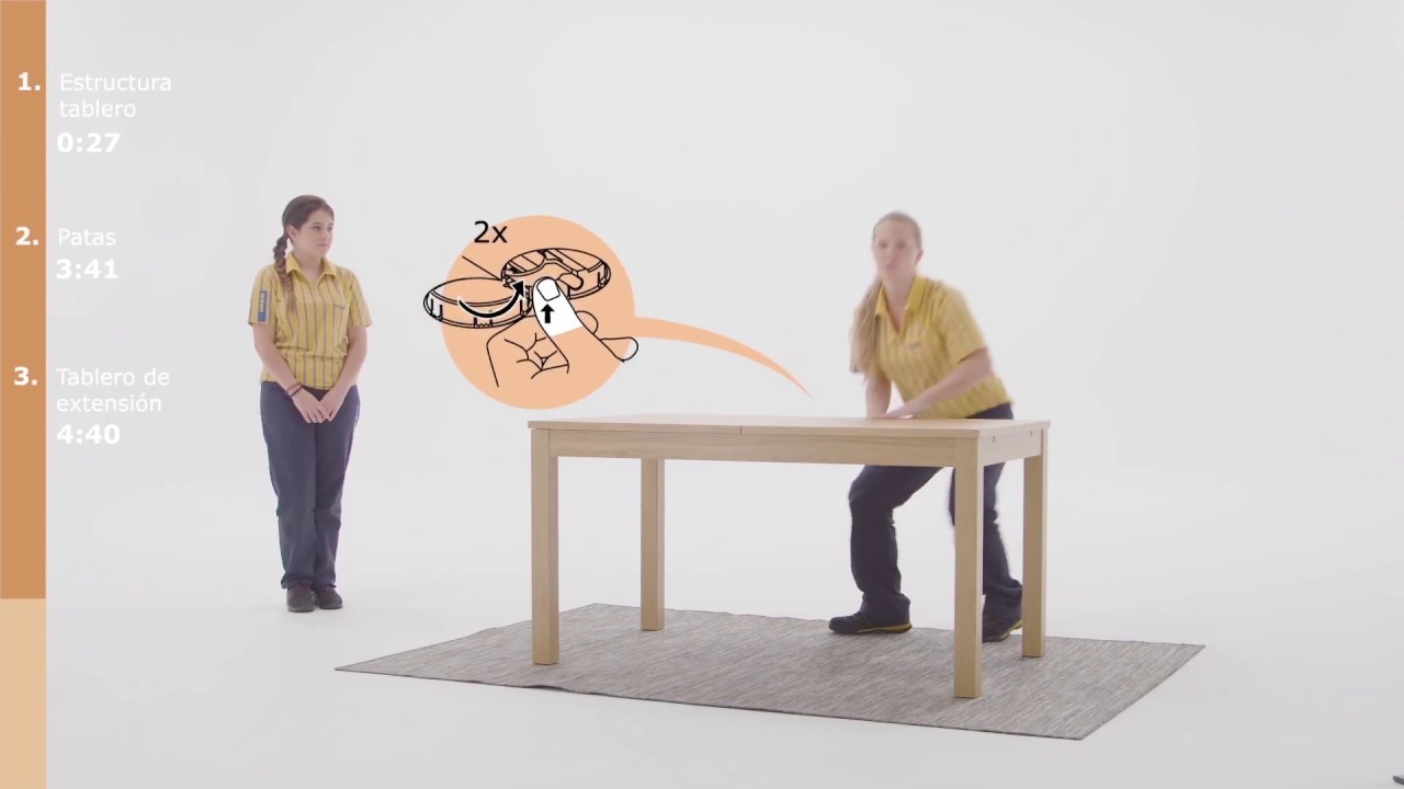 Instrucciones de montaje de la mesa BJURSTA - IKEA
