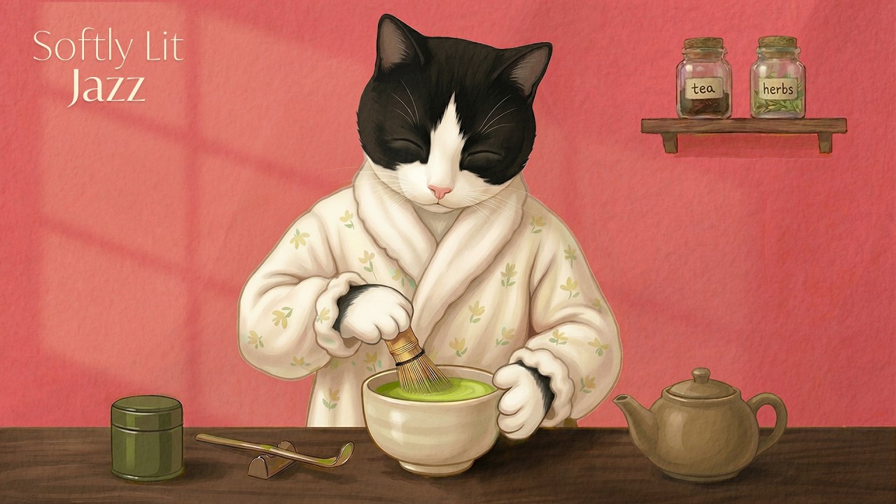 Relaxing Soft Swing Jazz ☕️ Matcha Home Caf&eacute; Mood 🎷 For a Cozy Moment