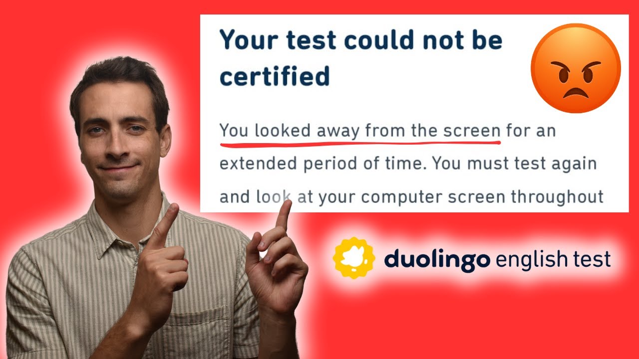“You looked away from the screen” - How to Avoid This on the Duolingo English Test