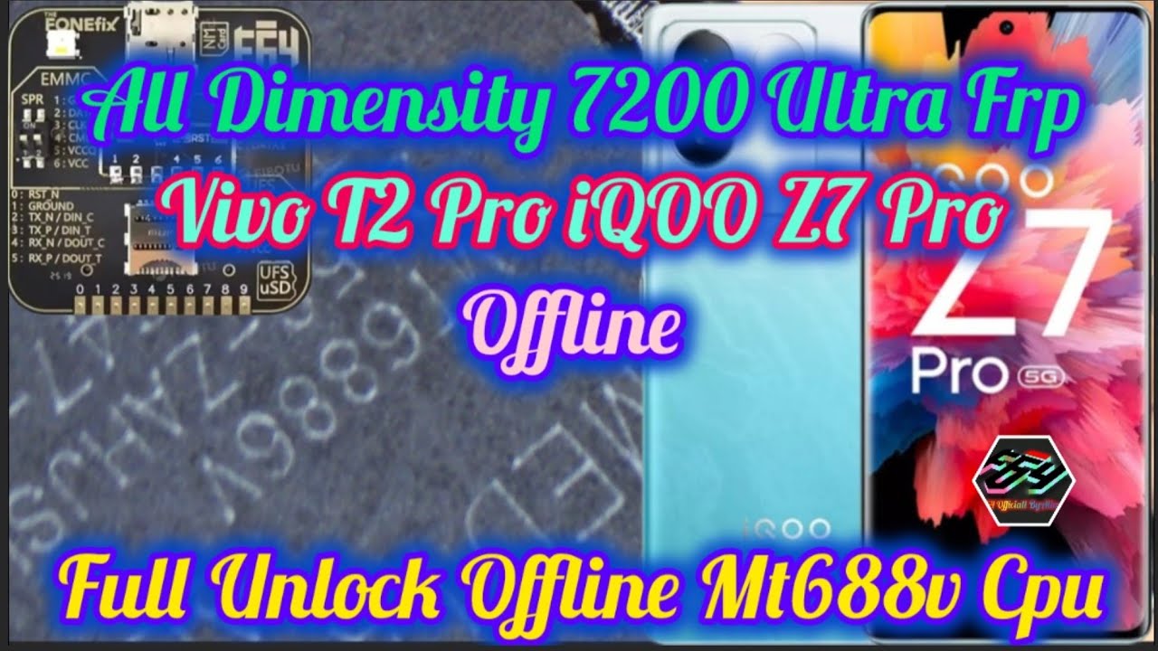 Vivo T2 Pro/iQOO Z7 Pro Frp+Full Unlock Offline Flash64 isp Use High Quality Microscope 