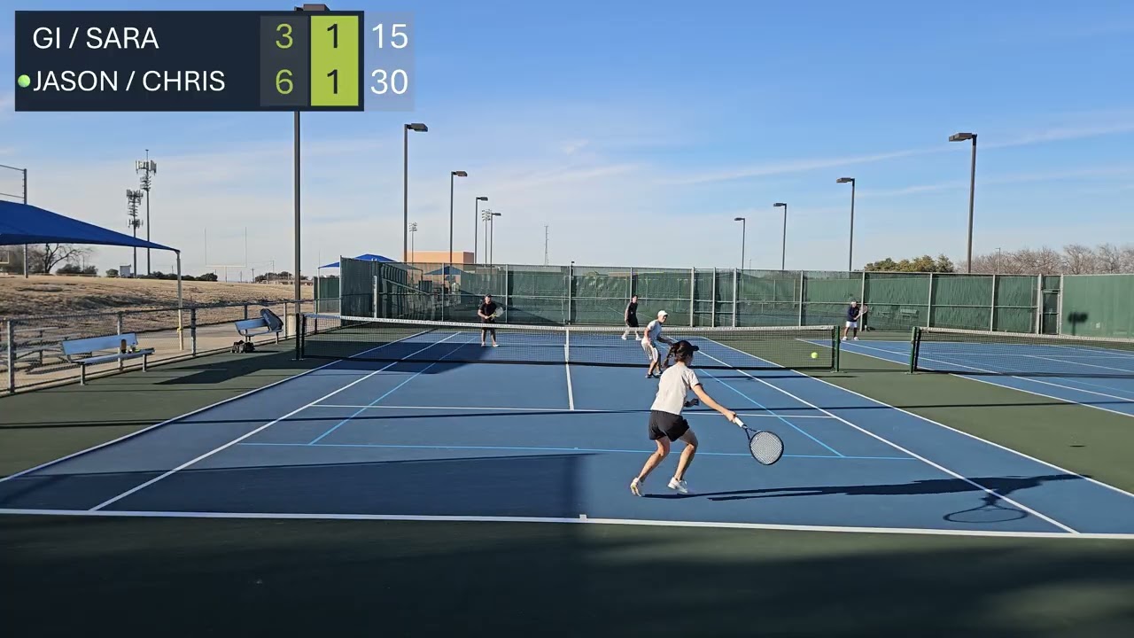 Tennis doubles at Frisco HS