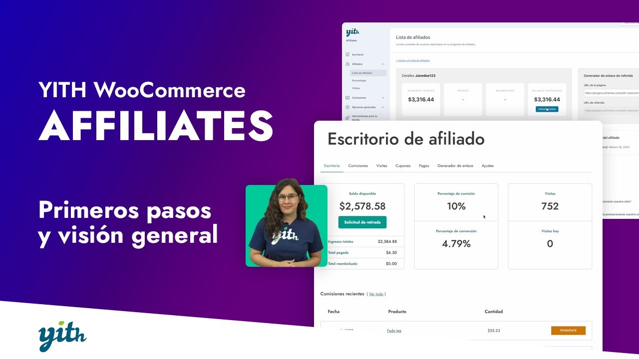 Primeros pasos y vista general - YITH WooCommerce Affiliates