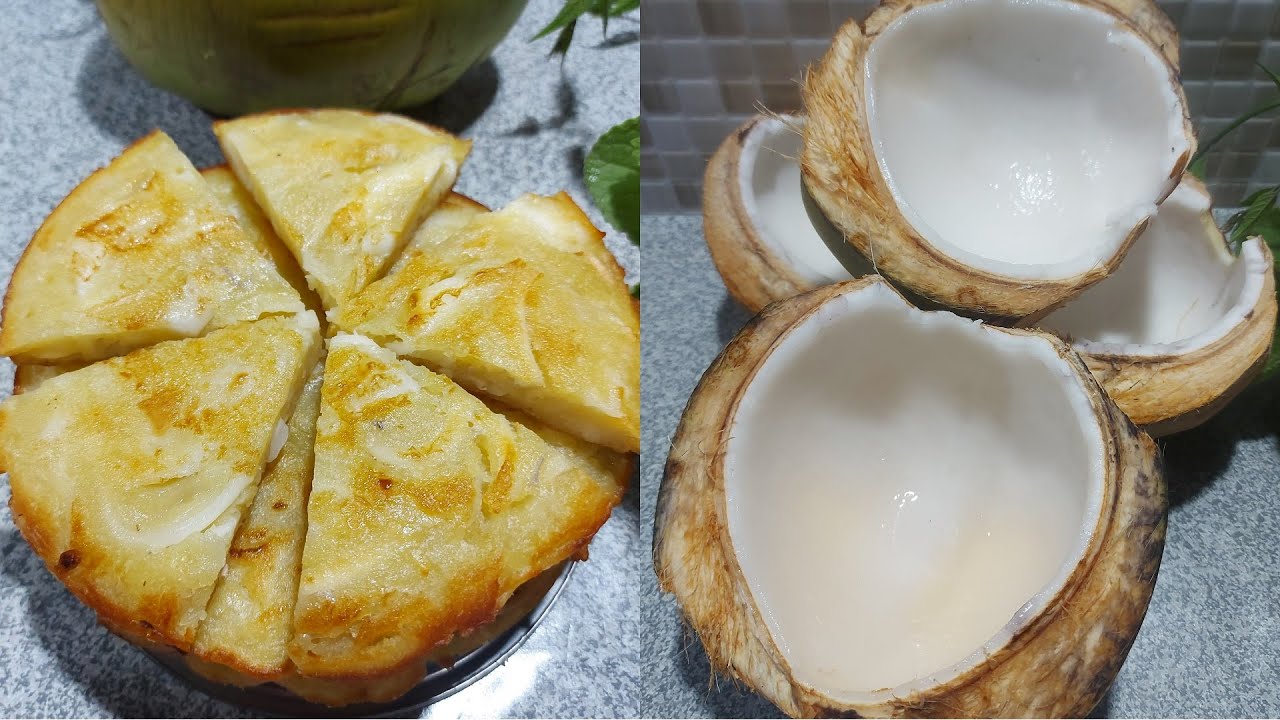 Cara Lain Menikmati Kelapa Muda/ Kue Kelapa muda