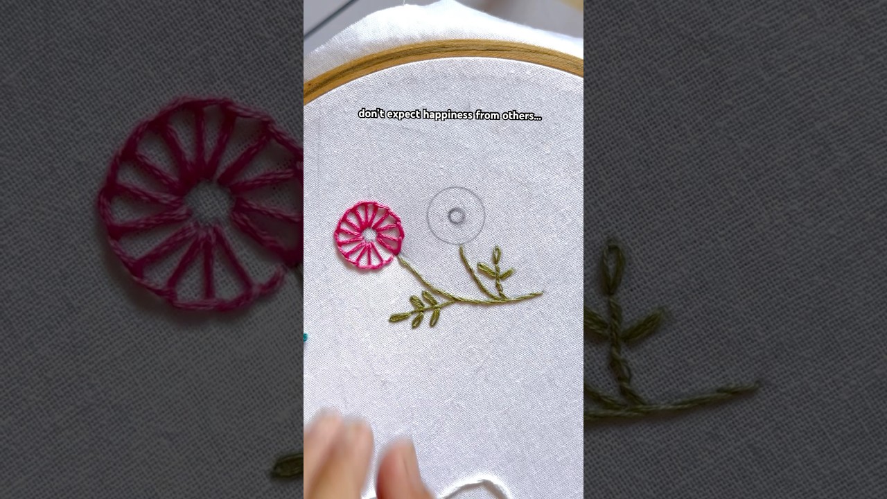 Buttonhole Stitch l Hand Stitch for Begginers #handembroidery #handstitch #shortsviral #ytshorts
