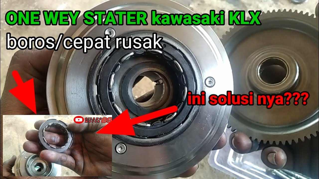 ONE WEY stater KAWASAKI KLX BOROS,pakai ONEWAY INI, dijamin awet???