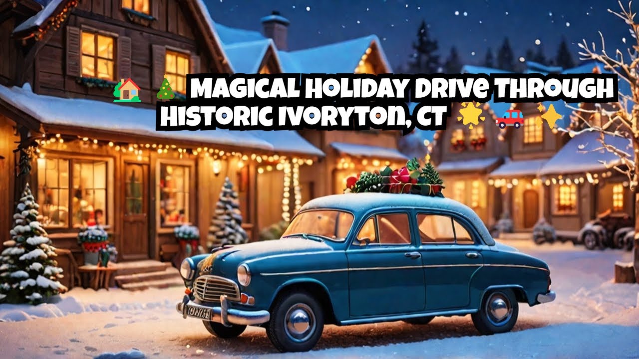 🏡🎄 Magical Holiday Drive Through Historic Ivoryton, CT 🌟🚗✨