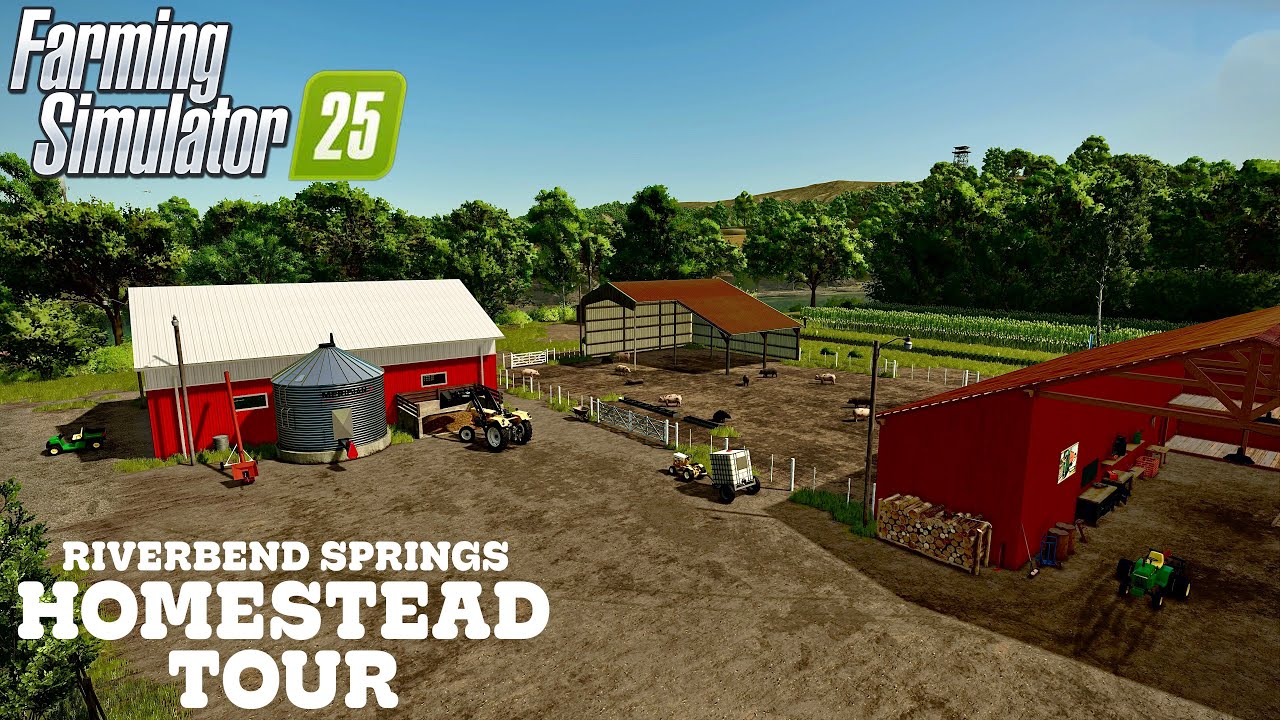 Я построил усадьбу в Ривербенд-Спрингс | Farming Simulator 25