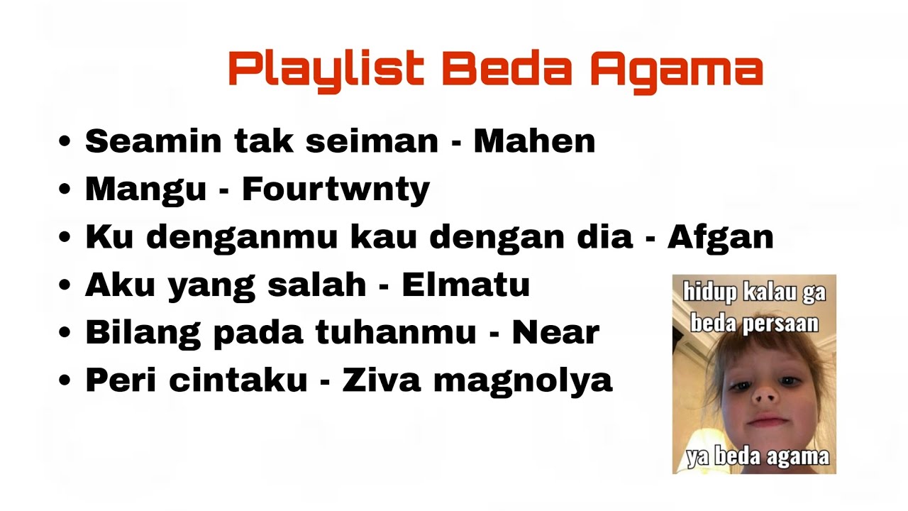 Kumpulan lagu cinta beda agama | beda keyakinan | perfe☪️✝️