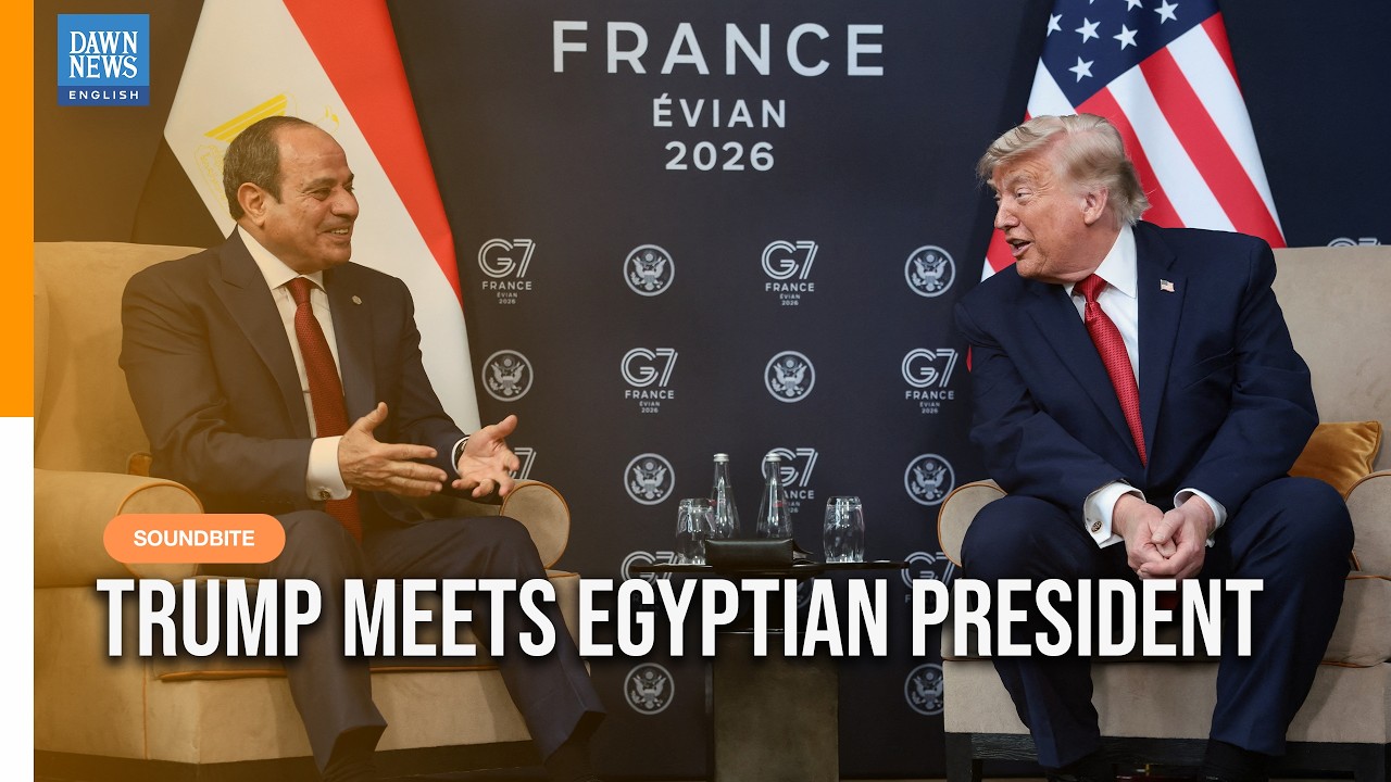 US President Trump Holds Bilateral Meeting with Egyptian President at G7 Summit