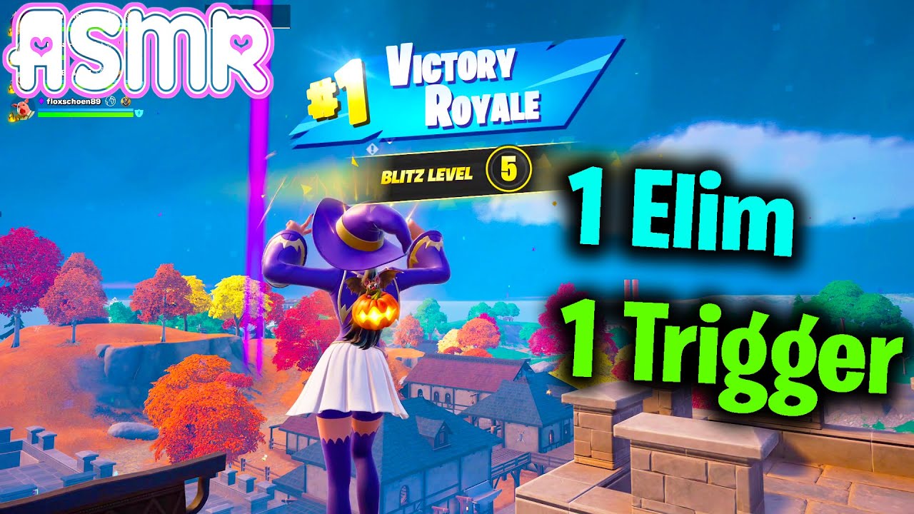 ASMR Gaming 🍀 Fortnite 1 Elim = 1 Trigger Word Relaxing Controller Sounds and Cozy Whispering 🎧