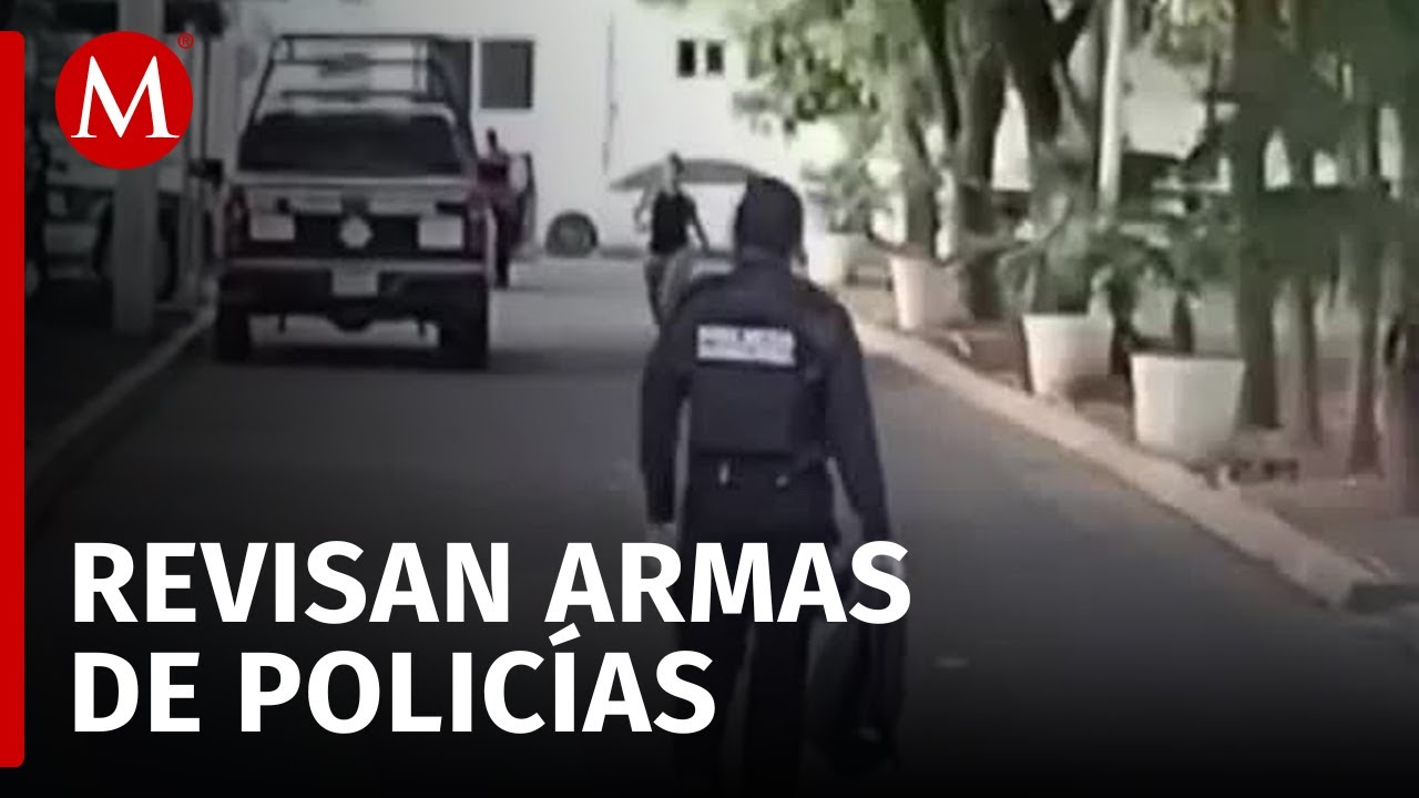 Sedena revisa el armamento de la policía municipal de Culiacán