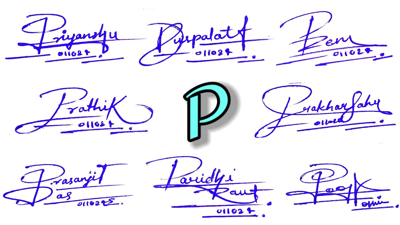 Letter P signature styles | Stylish signature for letter P | P letter signature | #signature