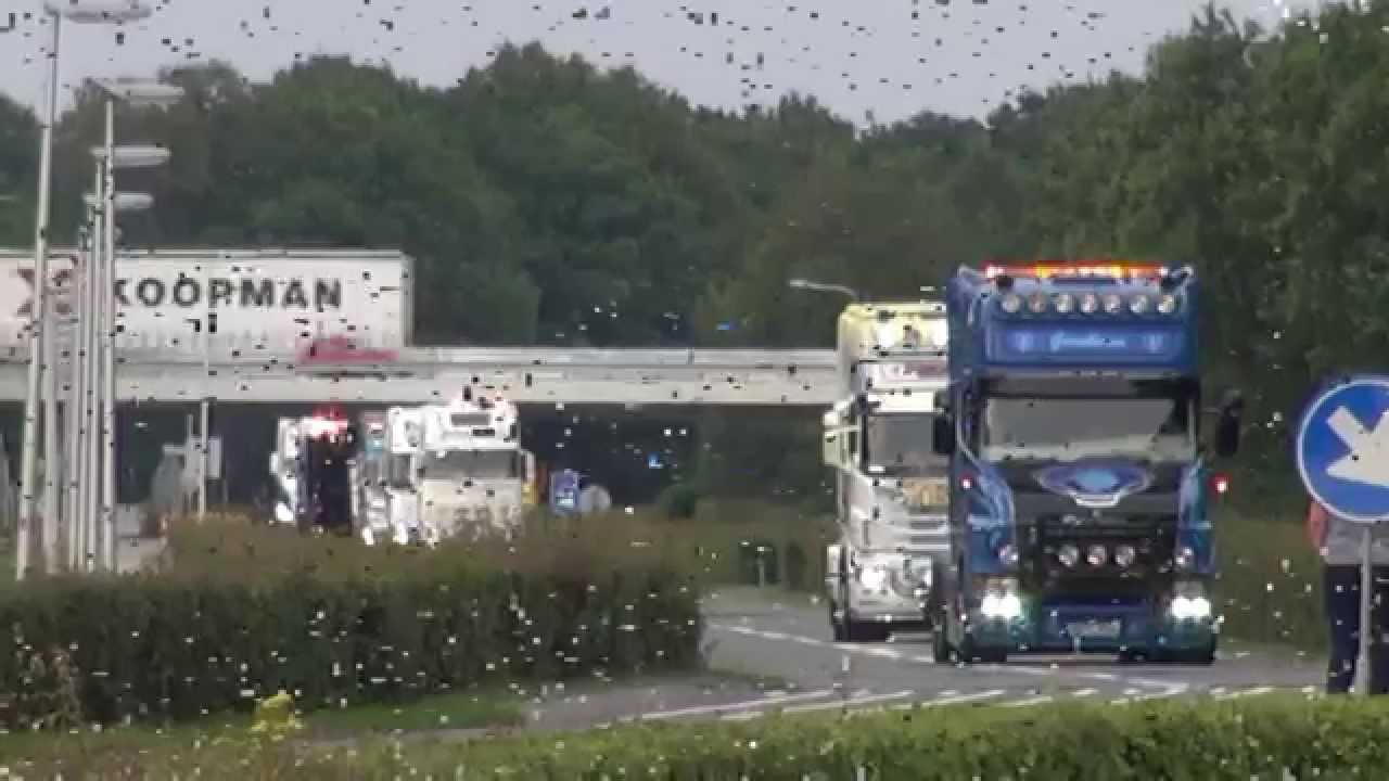 Arrival of the Sweden trucks Truckstar Festival 2014