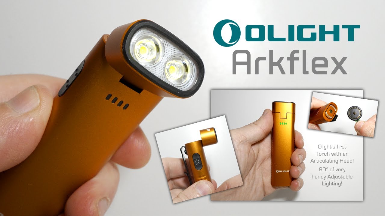 OLIGHT Arkflex right angle EDC flashlight + Free i3E snowflake limited edition keychain light