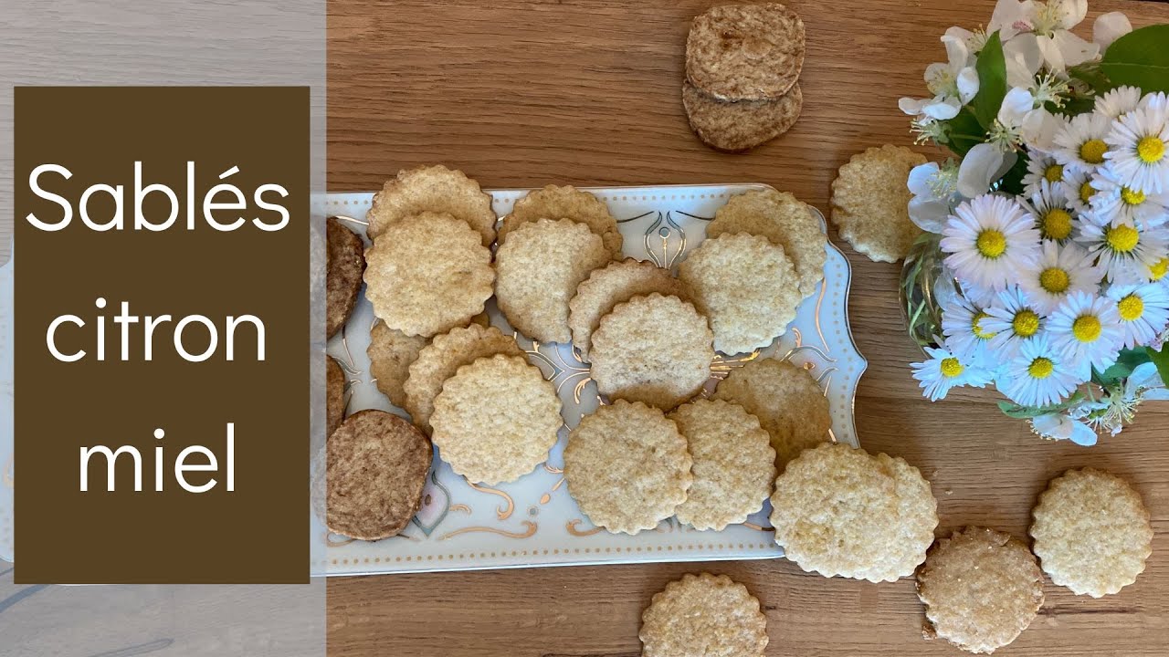 Sablés citron miel 🍯🍋 avec peu de sucre