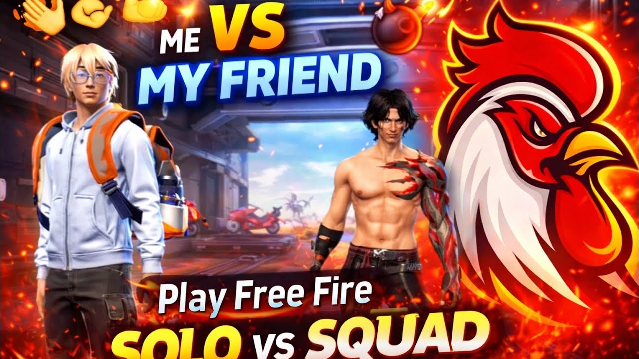 Me vs My friend play solo vs squad 😡😡#freefire #solovssquad #gamingvideo #video #gameplay