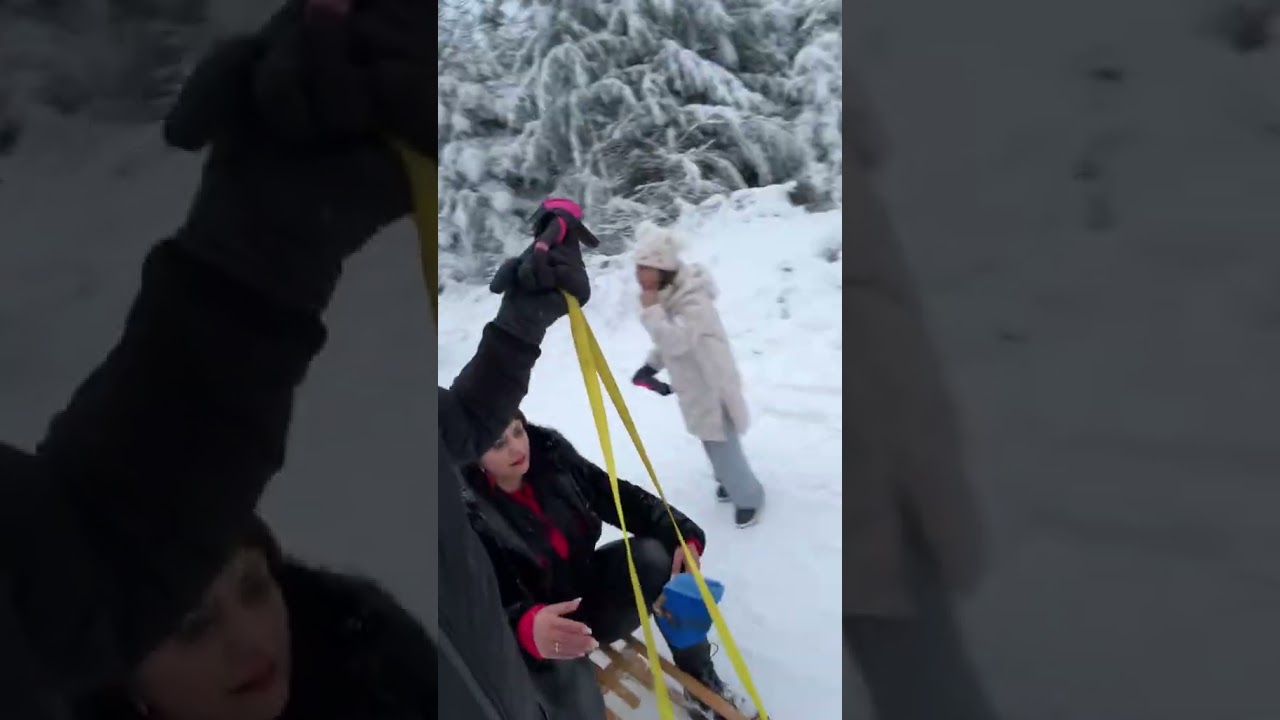 O trag pe angelica cu sania 