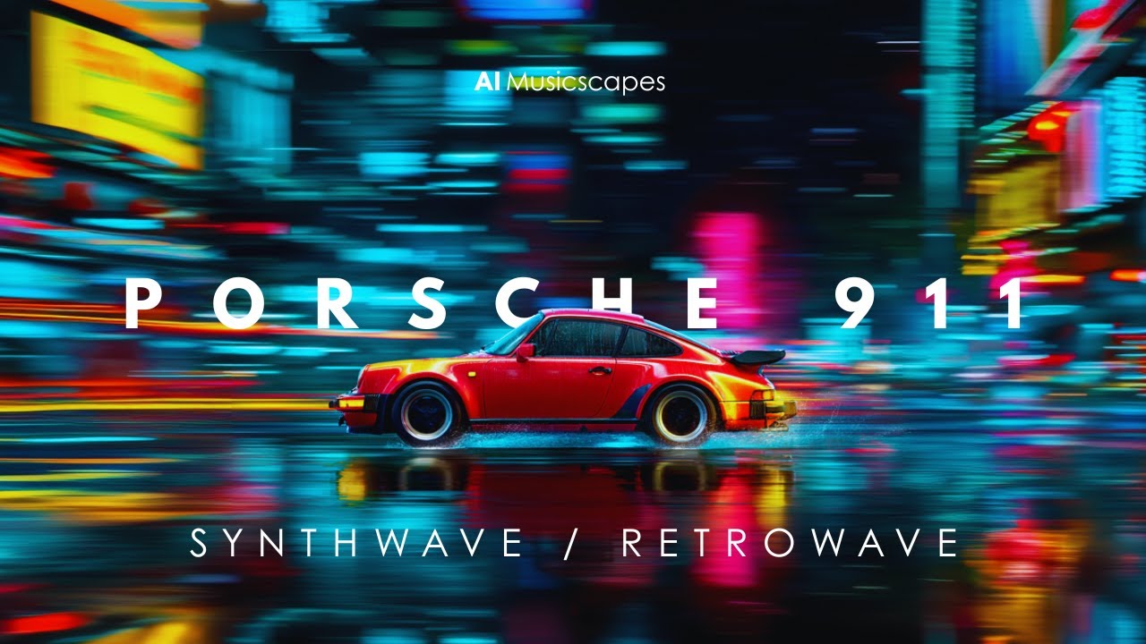 Porsche 911 🚗 Synthwave Retrowave Mix | Copyright Free Music | Work Focus Stream Study 🎵
