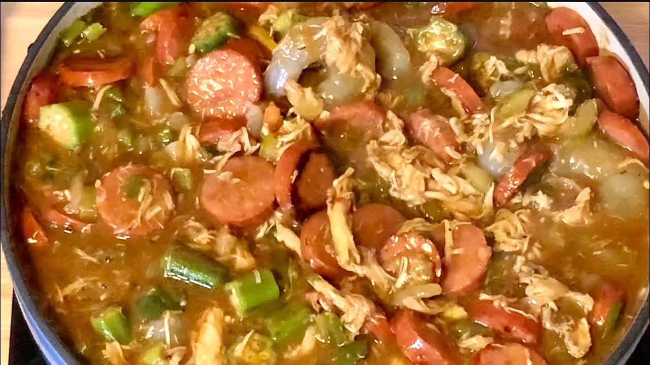 Рецепт гамбо с креветками, курицей и колбасками в стиле Нового Орлеана #блюдо #GumboRecipe