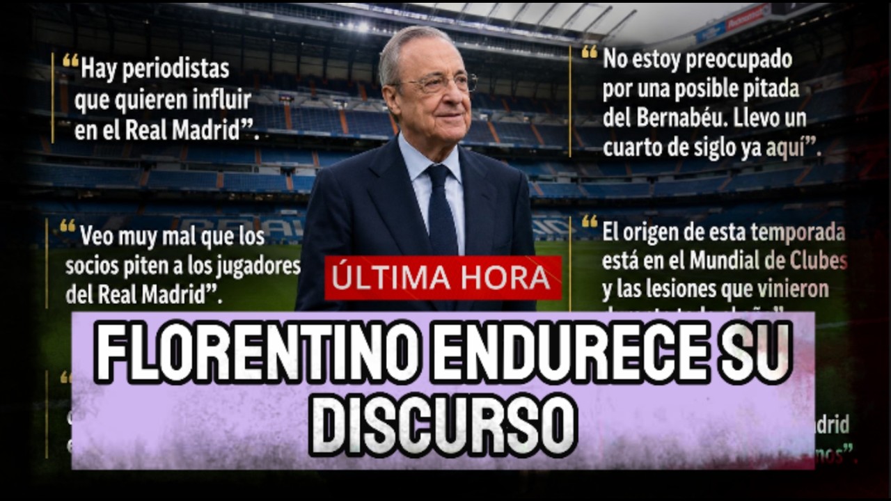 &Uacute;LTIMA HORA REAL MADRID: FLORENTINO P&Eacute;REZ ENDURECE SU DISCURSO EN ENTREVISTA CONCEDIDA A PEDREROL