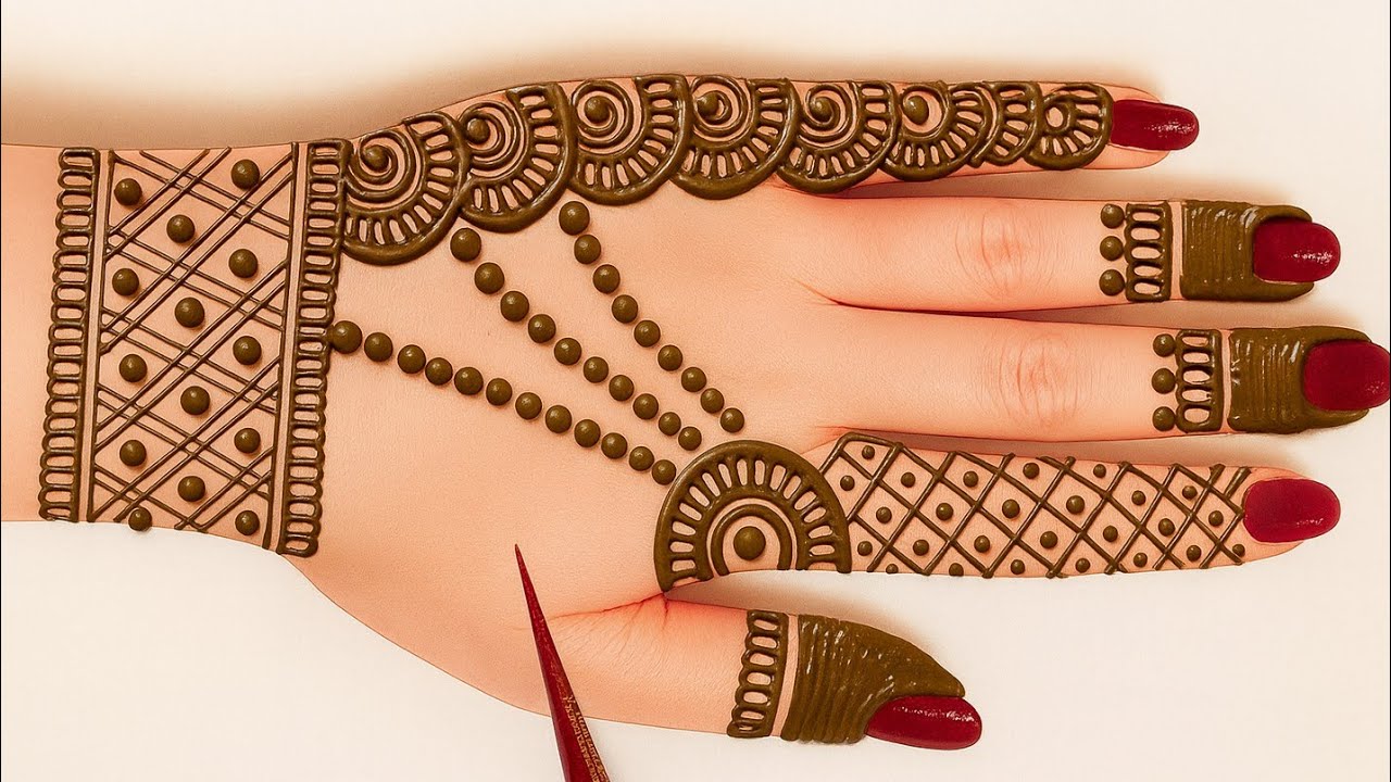 Beautiful mehndi design| Back hand mehndi design | easy mehndi design